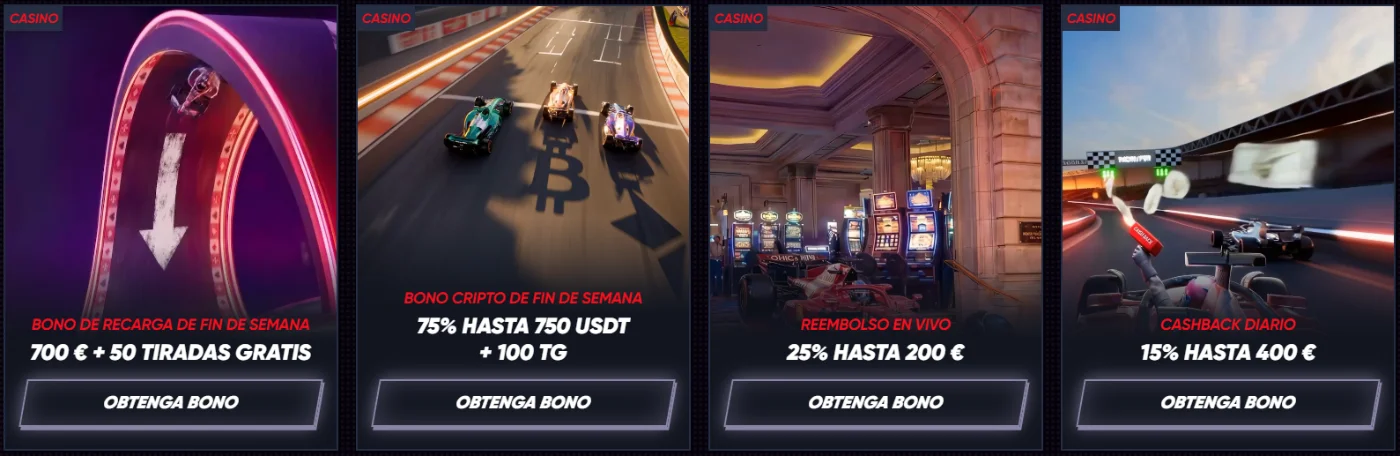 Bonos de QuickWin Casino con recarga de fin de semana, bono crypto, reembolso en vivo y cashback diario